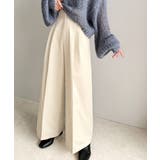 上品なデザインと履き心地。タック使いワイドシルエットハイウエストスラックス | Classical Elf  | 詳細画像1 