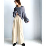 上品なデザインと履き心地。タック使いワイドシルエットハイウエストスラックス | Classical Elf  | 詳細画像3 