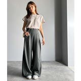 トレンドライクな美シルエット。パイピングジャージワイドパンツ(接触冷感機能 防シ… | Classical Elf | 詳細画像9