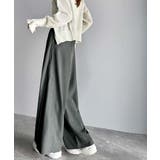 トレンドライクな美シルエット。パイピングジャージワイドパンツ(接触冷感機能 防シ… | Classical Elf | 詳細画像12