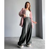 トレンドライクな美シルエット。パイピングジャージワイドパンツ(接触冷感機能 防シ… | Classical Elf | 詳細画像15