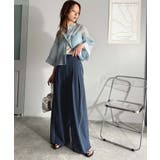 トレンドライクな美シルエット。パイピングジャージワイドパンツ(接触冷感機能 防シ… | Classical Elf | 詳細画像17