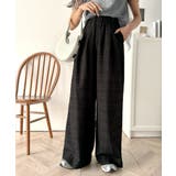 スタイリッシュデザイン&大人リラックシー。美脚魅せサッカー素材ワイドストレートイ… | Classical Elf | 詳細画像2