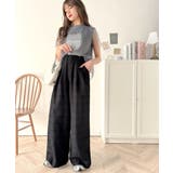 スタイリッシュデザイン&大人リラックシー。美脚魅せサッカー素材ワイドストレートイ… | Classical Elf | 詳細画像3