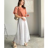 ふんわり愛されシルエット。チェックレースジャガードタックフレアスカート（ロング丈… | Classical Elf  | 詳細画像8 