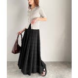 ふんわり愛されシルエット。チェックレースジャガードタックフレアスカート（ロング丈… | Classical Elf  | 詳細画像12 