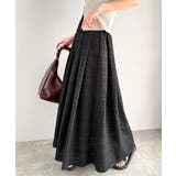 ふんわり愛されシルエット。チェックレースジャガードタックフレアスカート（ロング丈… | Classical Elf  | 詳細画像13 