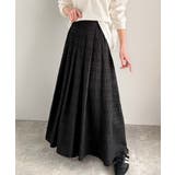 ふんわり愛されシルエット。チェックレースジャガードタックフレアスカート（ロング丈… | Classical Elf  | 詳細画像14 