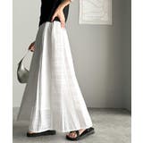 ふんわり愛されシルエット。チェックレースジャガードタックフレアスカート（ロング丈… | Classical Elf  | 詳細画像4 