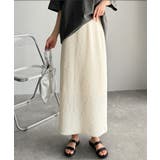 アイボリー | ぽこぽこ素材がかわいい♪シャーリングファブリックストレートスカート(後ろゴム) | Classical Elf 