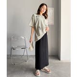 ぽこぽこ素材がかわいい♪シャーリングファブリックストレートスカート(後ろゴム) | Classical Elf  | 詳細画像15 