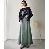 綿100％ 主役級の美フレアスカートでコーデの格上げ デニムフレアスカート（ロン… | Classical Elf  | 詳細画像10 