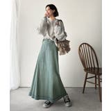 綿100％ 主役級の美フレアスカートでコーデの格上げ デニムフレアスカート（ロン… | Classical Elf  | 詳細画像15 