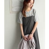 脚長美シルエット！センタープレス入りストレッチキャミサロペット | Classical Elf  | 詳細画像8 