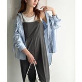 脚長美シルエット！センタープレス入りストレッチキャミサロペット | Classical Elf  | 詳細画像9 