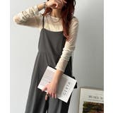 脚長美シルエット！センタープレス入りストレッチキャミサロペット | Classical Elf  | 詳細画像13 