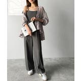 脚長美シルエット！センタープレス入りストレッチキャミサロペット | Classical Elf  | 詳細画像18 