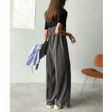 脚長美シルエット！センタープレス入りストレッチキャミサロペット | Classical Elf  | 詳細画像19 