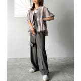 脚長美シルエット！センタープレス入りストレッチキャミサロペット | Classical Elf  | 詳細画像21 