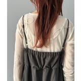 脚長美シルエット！センタープレス入りストレッチキャミサロペット | Classical Elf  | 詳細画像25 