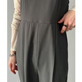 脚長美シルエット！センタープレス入りストレッチキャミサロペット | Classical Elf  | 詳細画像27 