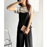 脚長美シルエット！センタープレス入りストレッチキャミサロペット | Classical Elf  | 詳細画像4 