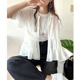 ふんわりフリルで可愛さ倍増!2重ボリューム袖透けティアードブラウス(半袖) | Classical Elf | 詳細画像7