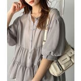 ふんわりフリルで可愛さ倍増!2重ボリューム袖透けティアードブラウス(半袖) | Classical Elf | 詳細画像11