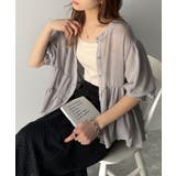 ふんわりフリルで可愛さ倍増!2重ボリューム袖透けティアードブラウス(半袖) | Classical Elf | 詳細画像16