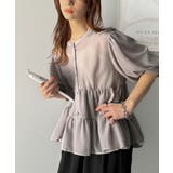 ふんわりフリルで可愛さ倍増!2重ボリューム袖透けティアードブラウス(半袖) | Classical Elf | 詳細画像18