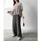 ふんわりフリルで可愛さ倍増!2重ボリューム袖透けティアードブラウス(半袖) | Classical Elf | 詳細画像26