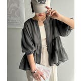 ふんわりフリルで可愛さ倍増!2重ボリューム袖透けティアードブラウス(半袖) | Classical Elf | 詳細画像30