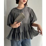 ふんわりフリルで可愛さ倍増!2重ボリューム袖透けティアードブラウス(半袖) | Classical Elf | 詳細画像35