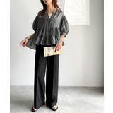 ふんわりフリルで可愛さ倍増!2重ボリューム袖透けティアードブラウス(半袖) | Classical Elf | 詳細画像42