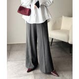 杢チャコール | 美脚もこなれ感も両立！大人の洒落ワイドが主役になる、ブラッシュドジャージハイウエ… | Classical Elf 