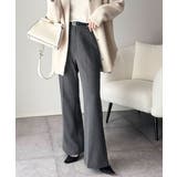 杢チャコール | エレガントなフレアシルエットで、スタイルアップを実現！ブラッシュドジャージーセミ… | Classical Elf 