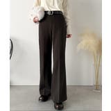 ブラウン | エレガントなフレアシルエットで、スタイルアップを実現！ブラッシュドジャージーセミ… | Classical Elf 