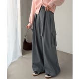 チャコール | 一着で、ラフなのにキレイを叶える◎2タックロングベルト付きカーゴパンツ | Classical Elf