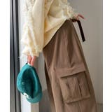 ブラウン | 一着で、ラフなのにキレイを叶える◎2タックロングベルト付きカーゴパンツ | Classical Elf
