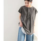 綿100％ 絶妙ヴィンテージ。スノーウォッシュ加工2wayヘンリーTシャツ。 | Classical Elf  | 詳細画像12 