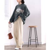 裏ピーチ起毛！＋3度に包まれて。暖かコットンイージーフレアパンツ | Classical Elf  | 詳細画像39 