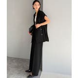 【2点セット】さらっと素材で上品に決まる。ダブルテーラードジレ×タックパンツセッ… | Classical Elf  | 詳細画像20 