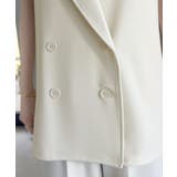 【2点セット】さらっと素材で上品に決まる。ダブルテーラードジレ×タックパンツセッ… | Classical Elf  | 詳細画像25 