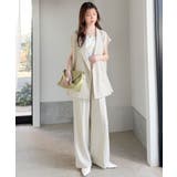 【2点セット】さらっと素材で上品に決まる。ダブルテーラードジレ×タックパンツセッ… | Classical Elf  | 詳細画像3 