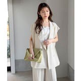 【2点セット】さらっと素材で上品に決まる。ダブルテーラードジレ×タックパンツセッ… | Classical Elf  | 詳細画像5 