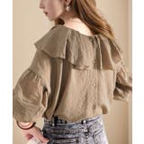 大人なシアー魅せ。2wayラッフルフリルビッグカラーブラウス | Classical Elf  | 詳細画像6 