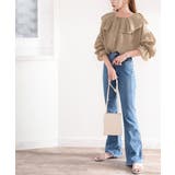 大人なシアー魅せ。2wayラッフルフリルビッグカラーブラウス | Classical Elf  | 詳細画像7 