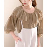 大人なシアー魅せ。2wayラッフルフリルビッグカラーブラウス | Classical Elf  | 詳細画像8 