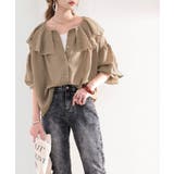 大人なシアー魅せ。2wayラッフルフリルビッグカラーブラウス | Classical Elf  | 詳細画像9 