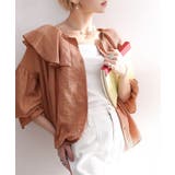 大人なシアー魅せ。2wayラッフルフリルビッグカラーブラウス | Classical Elf  | 詳細画像10 